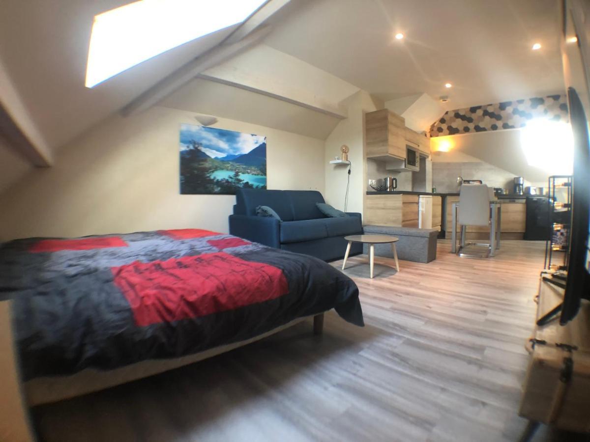 Au Bord Du Lac D'Annecy, Logement Type Loft, Dans Residence Avec Plage Et Ponton Privee Duingt Buitenkant foto