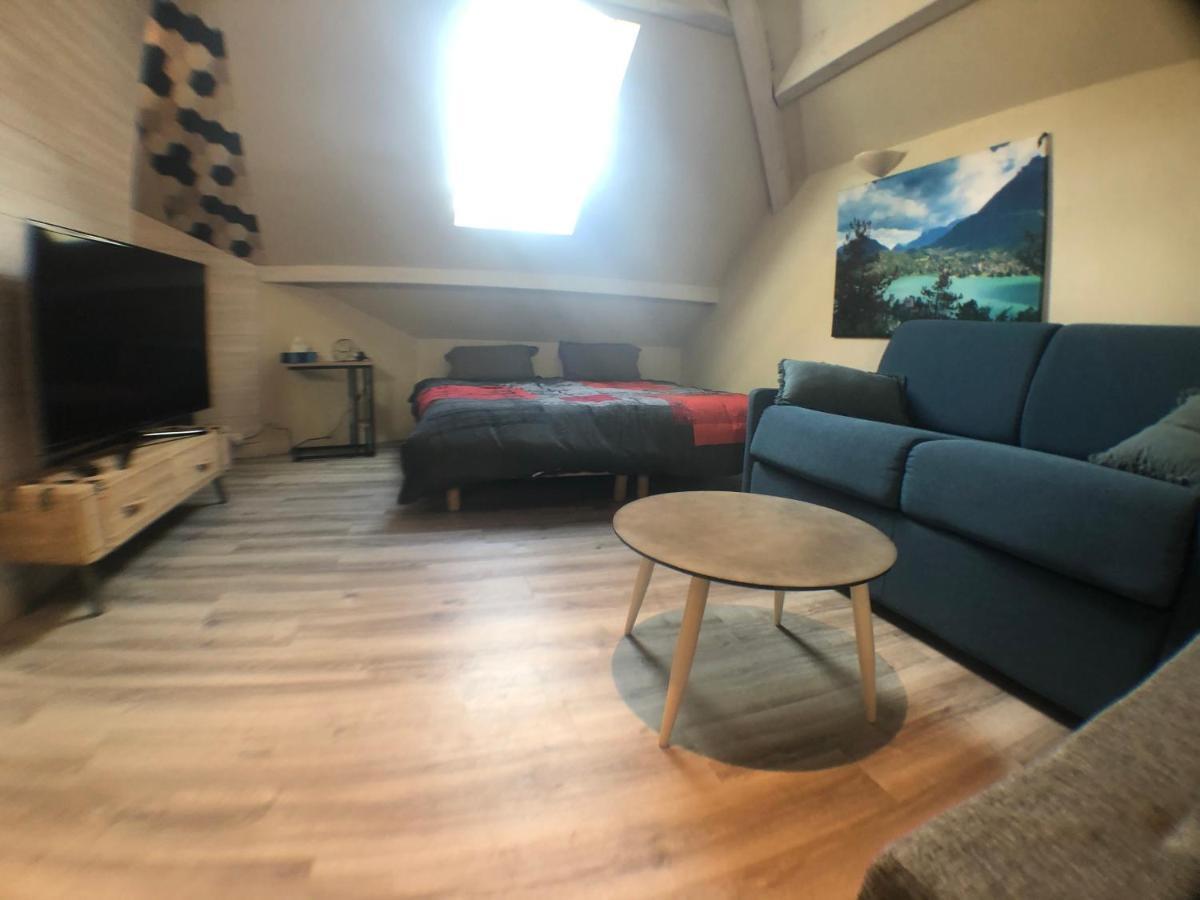 Au Bord Du Lac D'Annecy, Logement Type Loft, Dans Residence Avec Plage Et Ponton Privee Duingt Buitenkant foto